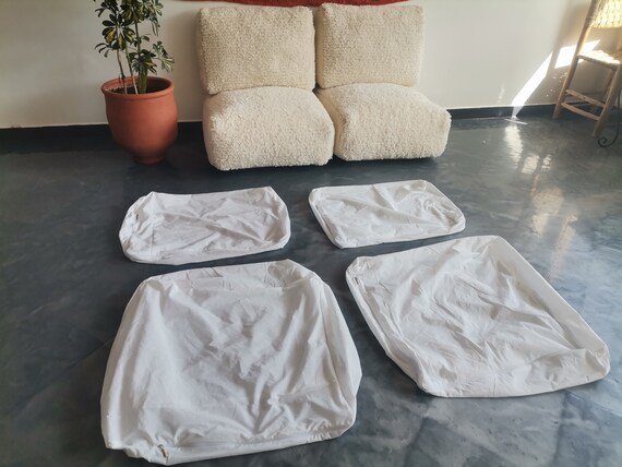 モロッコ風フロアクッションセット：詰め物なしラグカバー、2人