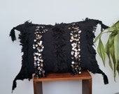 Moroccan handmade Handira cushion, berber cushion, Handira cushion, Vintage pillow, Moroccan vintage pillow Moroccan wedding blanket cushion