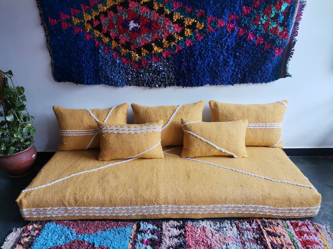 Moroccan Floor Couch 456 & 7 Ft 120/150/180/210 Cm Etsy UK