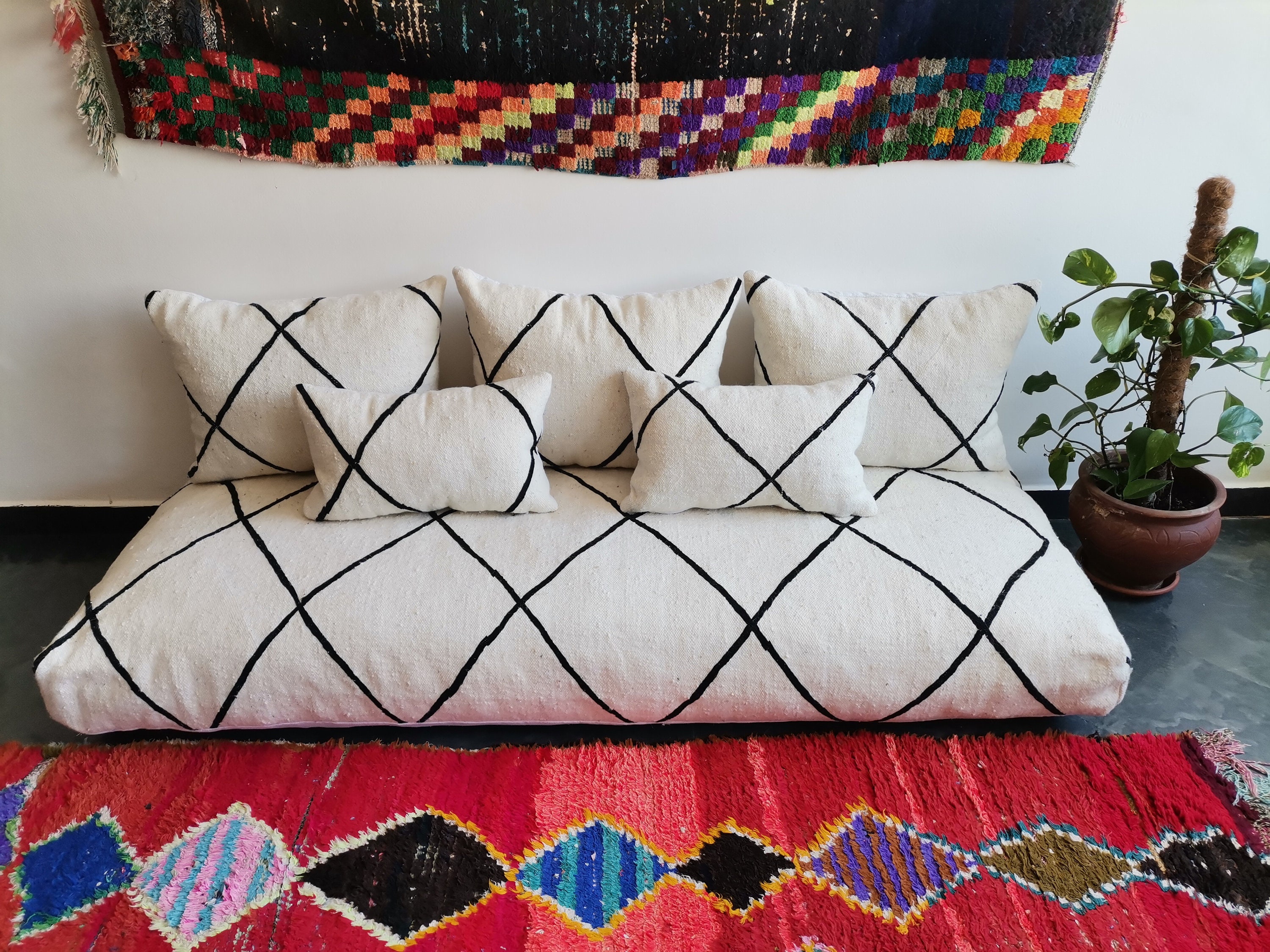 Stylish and Unique Floor Cushions from Moroccan Rugs Collection - Perfect  for Your Creative Space