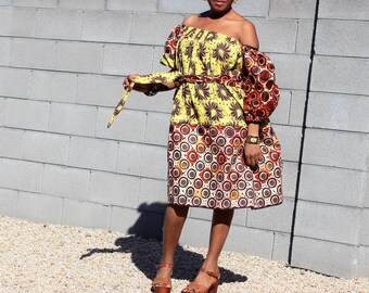 off shoulder kitenge