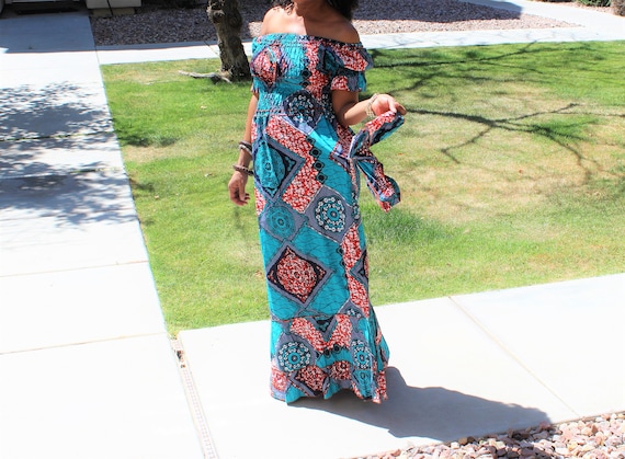 dashiki maternity dress