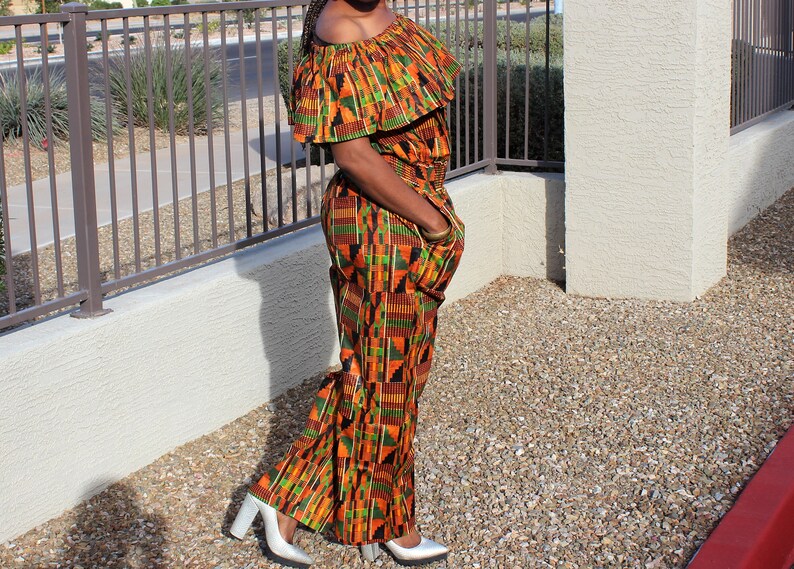 ankara jumpsuit with cape