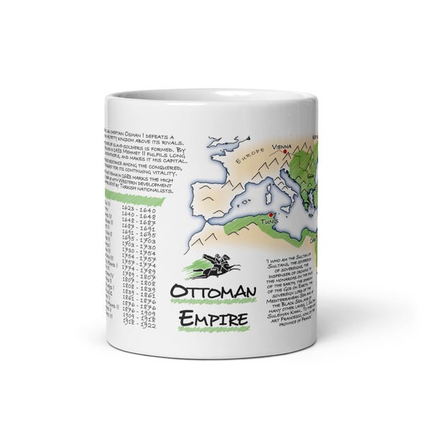 Ottoman Empire Mug - History, Map & Sultans