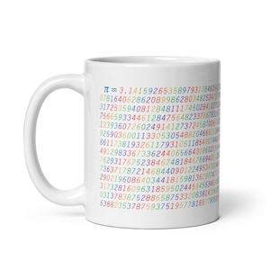 Taza de Pi a 1000 decimales / Regalo para estudiantes de matemáticas y profesores