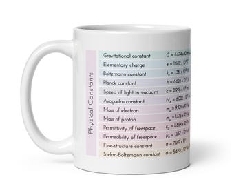 Physical Constants Mug | Useful Physics Student Gift