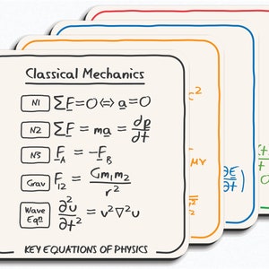 Physics Equations Coasters x4