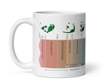 Geological Periods Coffee Mug - Dates, Mass Extinctions & Continents | Science Nerd Gift