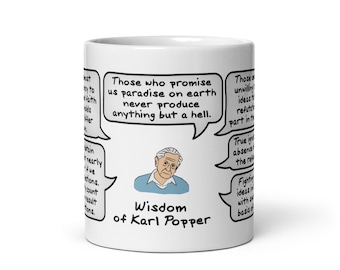 Wijsheid van Karl Popper Mug | Filosoof van wetenschap en politiek