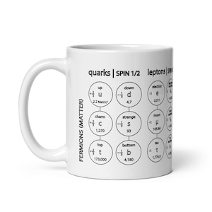 Mok met elementaire deeltjes | Quarks, neutrino's, elektronen, bosonen | Cadeau deeltjesfysica