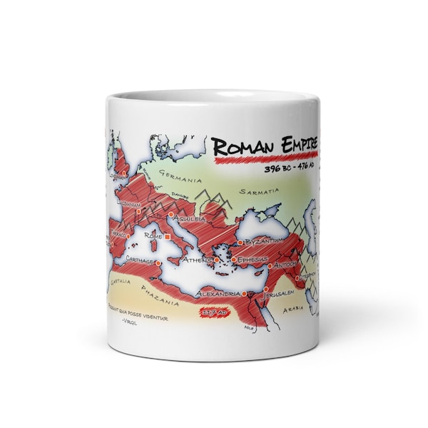 Roman Empire Mug - History, Map, Key Information
