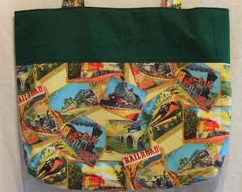 Train Tote Bag – Fait à la main