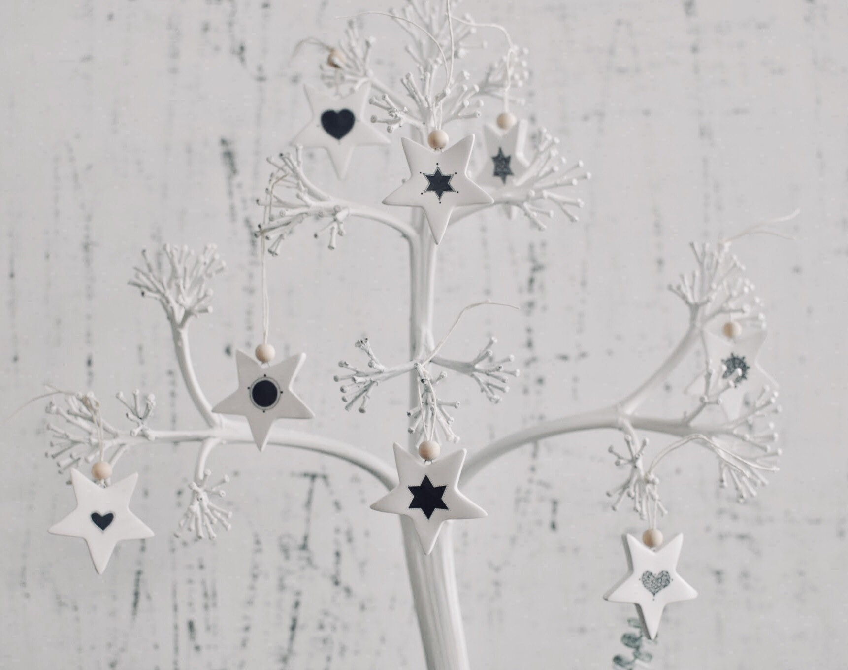 Set of 8 Swedish Christmas Decorations in Gray Christmas | Etsy UK