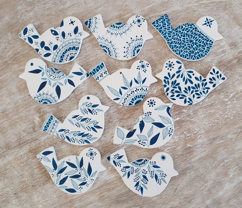 Personalized Ceramic Hanging Birds for Wedding Favors Etsy