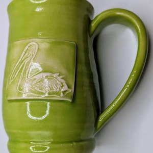 Pelican mug, 16 oz handmade ceramic mug for coffee or tea, #25-71