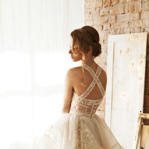 Bridal Separates, Lace Tank Top, Silk Tank Top, Backless Wedding Dress ...
