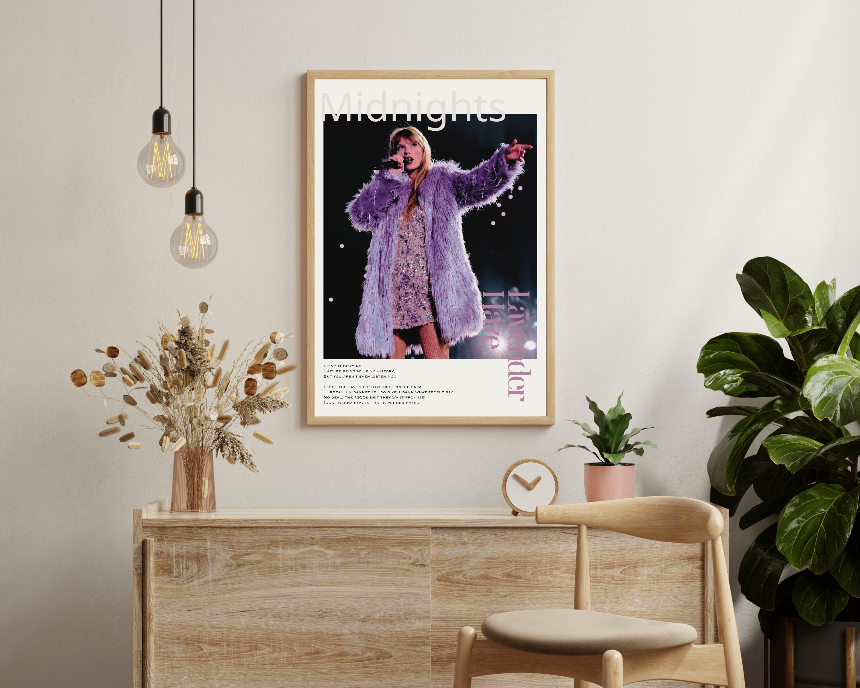 Taylor Midnights Song Lyrics Bridge Eras Tour Poster Beige Minimal taylor version Gift Wall Art Decor Lavender Haze Lyrics