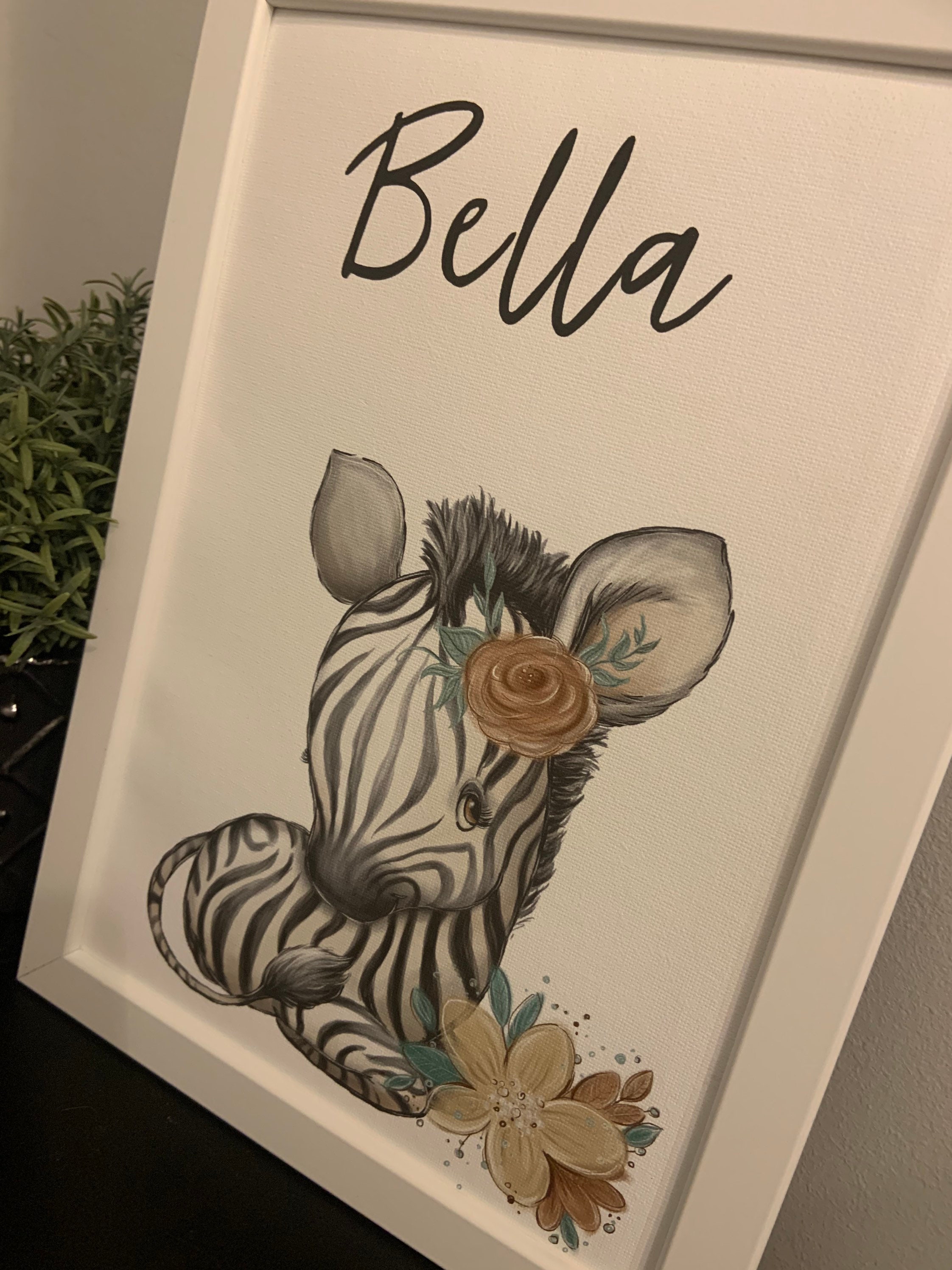 Personalised Cute childrens nursery prints on canvas paper Etsy