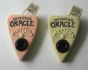 Planchette Pipe,  Pink Planchette Pipe White Planchette Pipe Spirit Pointer Pipe Ouija Pipe Ceramic Pipe Clay Pipe Mystifying Oracle Pipe
