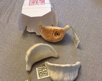 Dumpling Pfeife Topf Sticker Pfeife Gyoza Pfeife Momo Pfeife Perogie Pfeife Peking Ravioli Pfeife Dumpling Lover Keramikpfeife Tonpfeife Verkaufsschlager