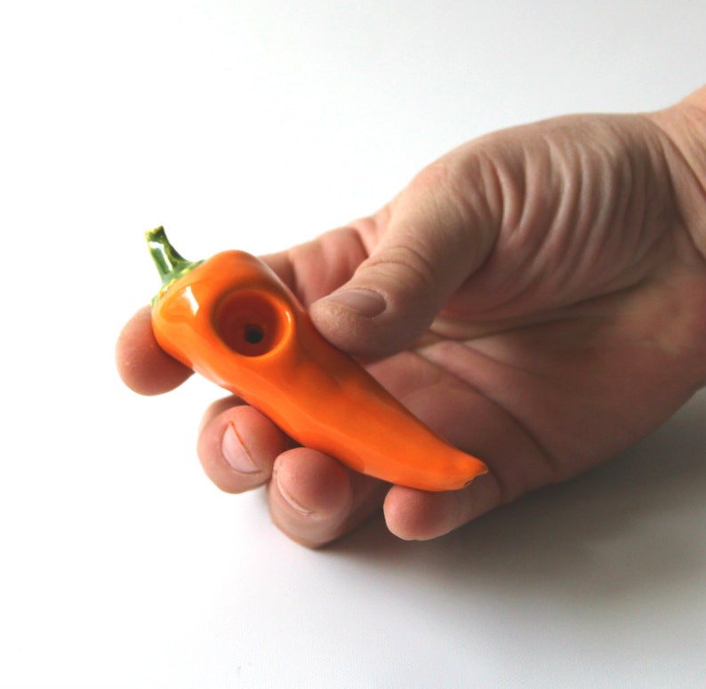 Fresno Pepper pipes Chili Pepper Pipe Hot Pepper Pipe Jalapeno Pepper Pipe Red Yellow Orange Pepper Pipe Cute Pipe Small Pipe Best Seller image 2
