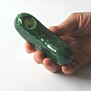 Pickle Pipe Half Sour Pickle Pipe Kosher Pickle Pipe Deli Pickle Pipe Jewish Pickle Pipe Ceramic Pipe Clay Pipe Dill Pickle image 1
