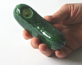 Pickle Pipe Half Sour Pickle Pipe Kosher Pickle Pipe Deli Pickle Pipe Jewish Pickle Pipe Ceramic Pipe Clay Pipe Dill Pickle