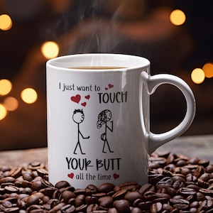 Caneca do Dia dos Namorados Toque na sua bunda
