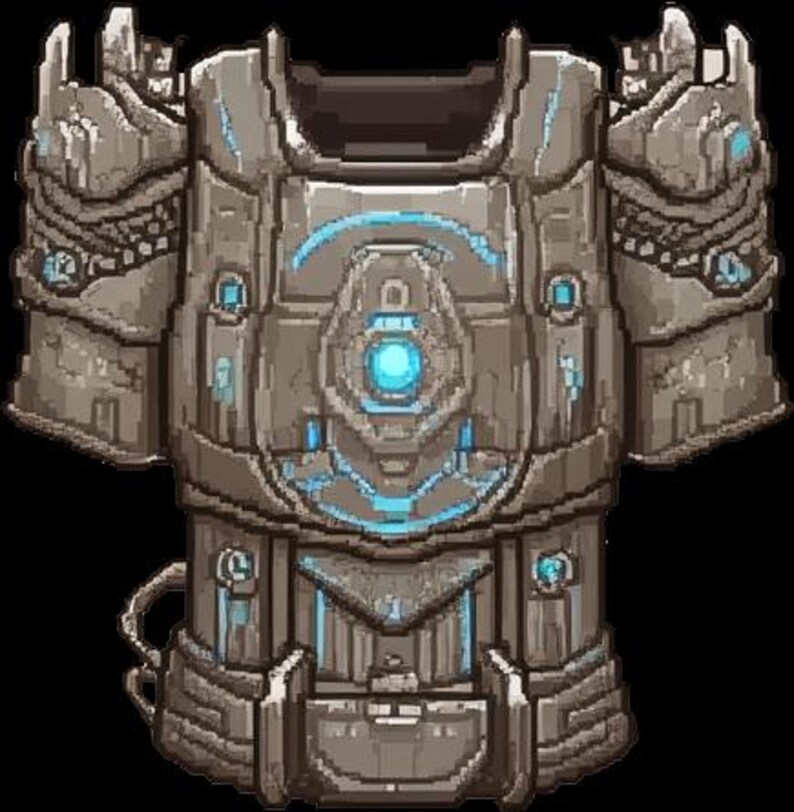 Runic Armor Chest Sprites | Crystal Hauberks Pixel Art | Fantasy Game ...