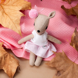 Deer doll, fawn doll, handmade, girl doll, 25cm