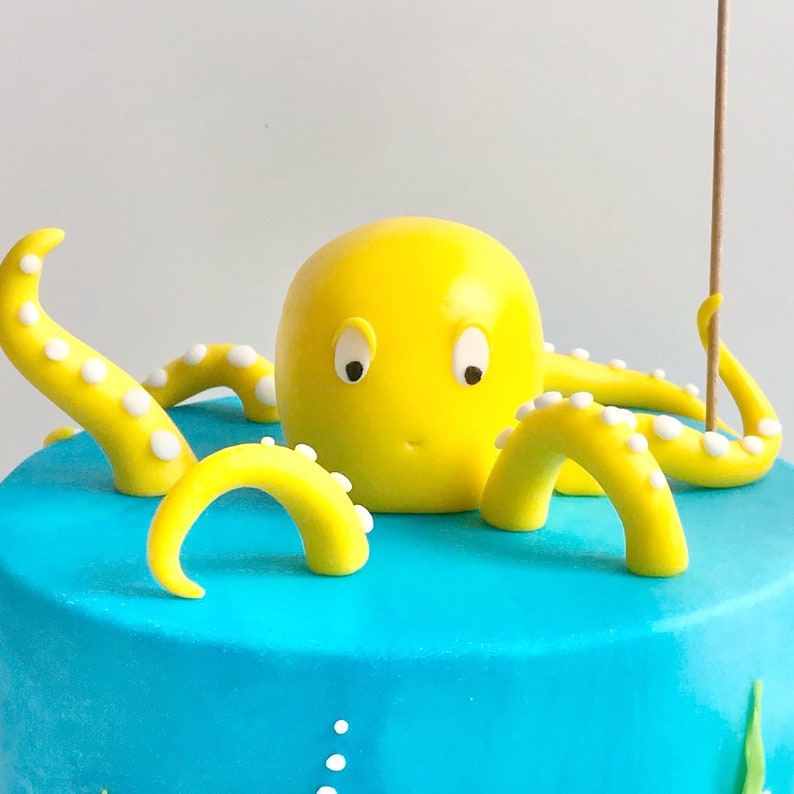 Under the Sea Fondant Cake Topper Decorations Ocean Sea Animals Octopus