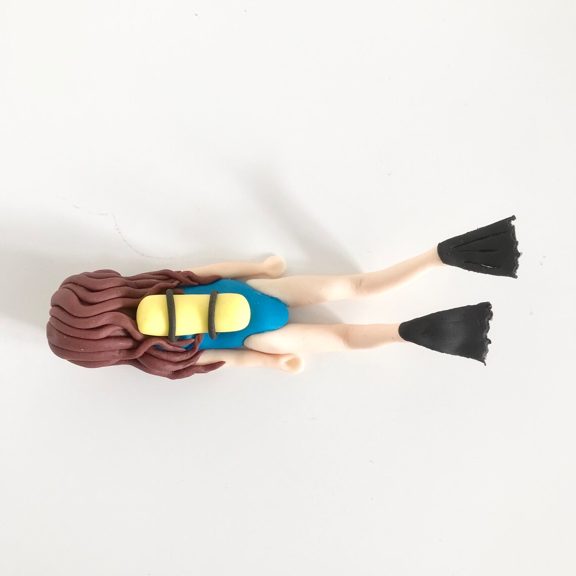 Shiyou-4pcs Ocean Character Diver Model Tiny Scuba Diver Small Diver Figure Diver Cake Topper Toy Resin