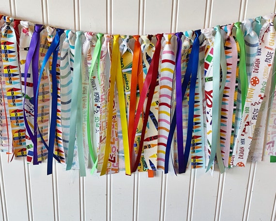 Classroom garland, classroom decor, gift for classroom, gift for teacher, back to school decor, colorful garland, bulletin board decoration