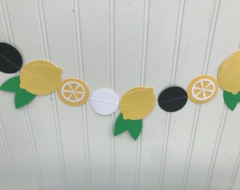 lemon banner, lemon decor, paper banner, lemon garland, lemonade stand decor, photography props, first birthday decorations, baby shower