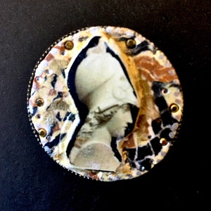 Athena Goddess pin, Athena brooch, Athena, Goddess of Wisdom, pin Epoxy Clay Athena pin