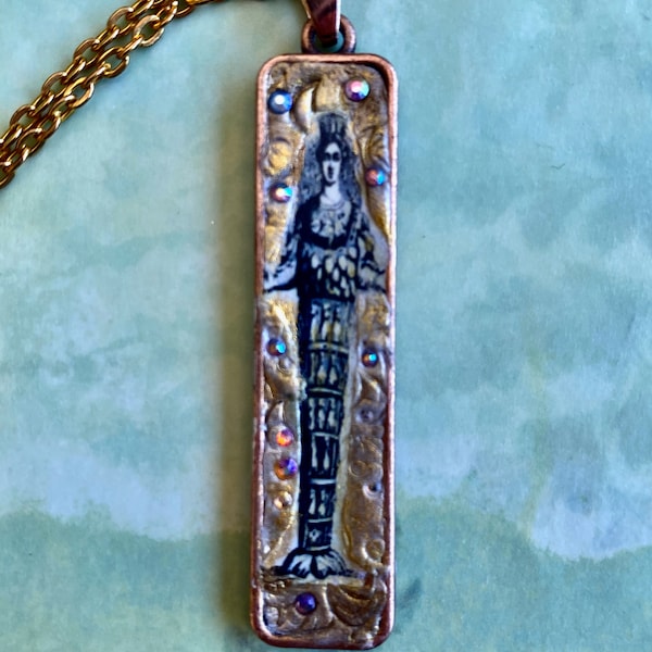 Diana of Ephesus pendant, Fertility Goddess, Great Mother pendant, Anatolian Goddess, Mother of the Beasts, Goddess jewelry, Goddess amulet
