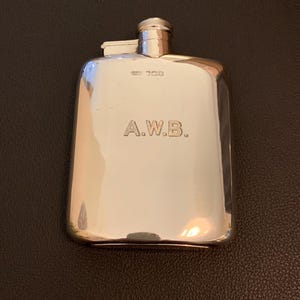 Antique Solid Silver Flask