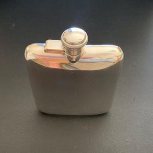 7 Oz Vintage Sterling Silver Hip Flask
