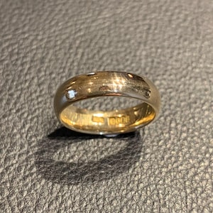 18ct Scottish Antique Wedding Band Size L