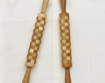 Set Di 2 Mattarelli Sottili Da 80 Cm E 50 Cm, In Legno Di