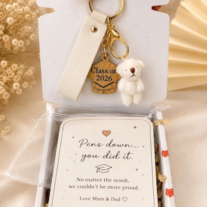 Personalised Exams Over Gift 2026 | Did It Bear Gift  GCSE or A levels | Results Day Gift From Mum & Dad | School Leaver Graduation Keepsake