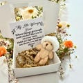 Worry pocket bear  , miniature teddy bear  , separation bear , kids school anxiety gift