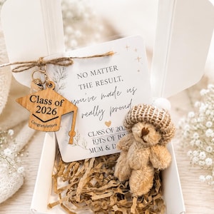 Personalised Exams FinishedBear Gift | No Matter The Result We’re Proud Of You | GCSE A Level Results Day Gift | School Leaver 2026 Keepsake