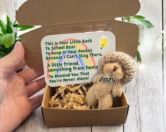 Personalised Pocket Bear - Back to School Anxiety Relief Gift