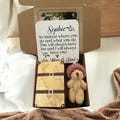 Personalised Pocket Teddy Bear - Sentimental Moving or Travelling Gift With Custom Card - Tiny Pocket Hug