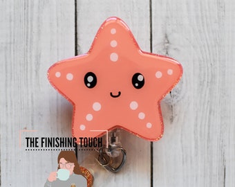Sea Life Retractable ID Badge Reel Sizzle City ID Badge Holders Starfish