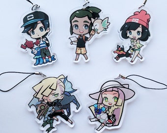 Pokemon: Sun & Moon 2.5" inch Clear Acrylic Charms