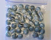 Vintage Glass Milky Green Swirl Marbles - Bag of 40