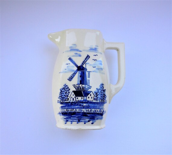 Made In Cecho Slovakia Pottery Milk Pitcher Etsy