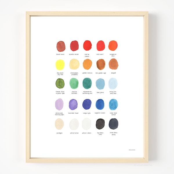 Colors of Taylor Swift Art | Minimalist Taylor Swift Art | Watercolor Lyric References